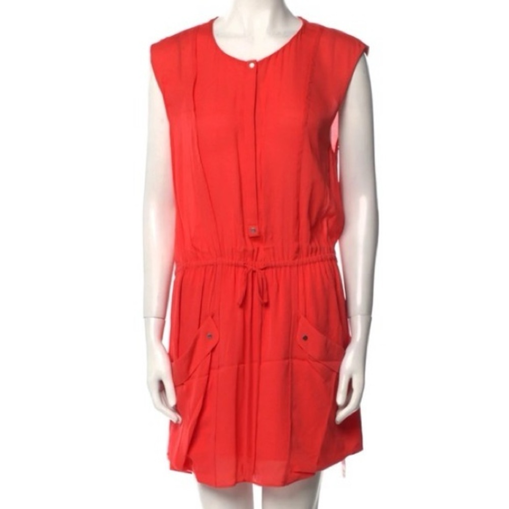 A.L.C. Simona Sleeveless Silk Chiffon Mini Dress